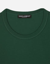 Cotton T-shirt with branded tag -  | Dolce &amp; Gabbana
