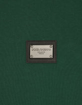 Cotton T-shirt with branded tag -  | Dolce &amp; Gabbana