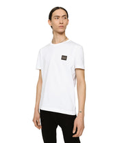 Cotton T-shirt with branded tag -  | Dolce &amp; Gabbana