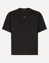 Cotton T-shirt with metal logo -  | Dolce &amp; Gabbana