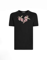 Cotton T-shirt with floral patch -  | Dolce &amp; Gabbana