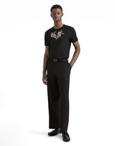 Cotton T-shirt with floral patch -  | Dolce &amp; Gabbana