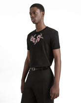 Cotton T-shirt with floral patch -  | Dolce &amp; Gabbana