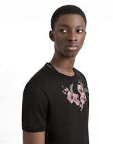 Cotton T-shirt with floral patch -  | Dolce &amp; Gabbana