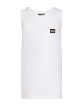 Jersey singlet with branded tag -  | Dolce & Gabbana