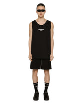 Printed cotton jersey singlet with DGVIB3 patch -  | Dolce & Gabbana