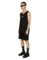 Printed cotton jersey singlet with DGVIB3 patch -  | Dolce & Gabbana