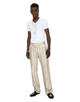 Washed cotton V-neck T-shirt -  | Dolce & Gabbana