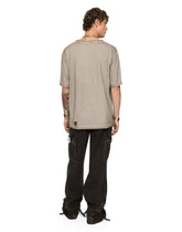 Washed cotton round-neck T-shirt with patch -  | Dolce & Gabbana