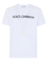 COTTON T-SHIRT WITH DOLCE&GABBANA LOGO PRINT -  | Dolce & Gabbana
