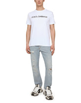 COTTON T-SHIRT WITH DOLCE&GABBANA LOGO PRINT -  | Dolce & Gabbana