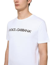 COTTON T-SHIRT WITH DOLCE&GABBANA LOGO PRINT -  | Dolce & Gabbana