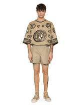 Coin print linen and cotton T-shirt -  | Dolce &amp; Gabbana