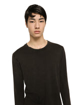 Long-sleeved overdyed jersey T-shirt -  | Dolce & Gabbana