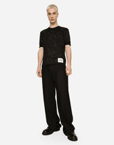 Cotton interlock T-shirt with embroidery -  | Dolce &amp; Gabbana