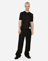 Cotton interlock T-shirt with embroidery -  | Dolce &amp; Gabbana