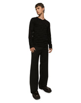 Cotton T-shirt with flocked Dolce&amp;Gabbana logo -  | Dolce &amp; Gabbana