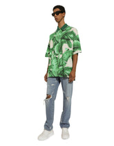 Oversize polo-shirt with banana tree print -  | Dolce &amp; Gabbana