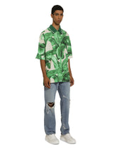 Oversize polo-shirt with banana tree print -  | Dolce &amp; Gabbana