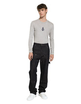 Long-sleeved slim-fit T-shirt with Marina print -  | Dolce & Gabbana