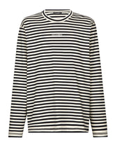 Long-sleeved striped T-shirt with logo -  | Dolce & Gabbana