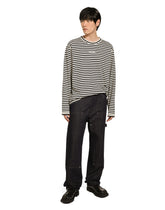 Long-sleeved striped T-shirt with logo -  | Dolce & Gabbana