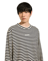 Long-sleeved striped T-shirt with logo -  | Dolce & Gabbana