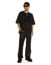 Short-sleeved T-shirt with sequin embellishment -  | Dolce & Gabbana