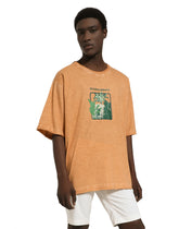 Short-sleeved cotton T-shirt with banana tree print -  | Dolce & Gabbana