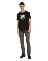 Short-sleeved cotton T-shirt with DG print -  | Dolce &amp; Gabbana
