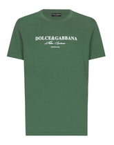 Cotton T-shirt with logo print -  | Dolce &amp; Gabbana