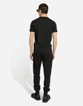 Jersey round-neck T-shirt with DG embroidery -  | Dolce & Gabbana