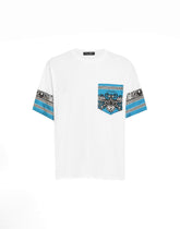 Cotton T-shirt with bandanna-print details -  | Dolce &amp; Gabbana