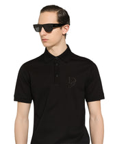 Jersey polo-shirt with DG embroidery -  | Dolce &amp; Gabbana