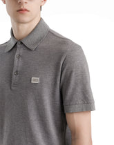 Cotton polo-shirt with logo tag -  | Dolce &amp; Gabbana