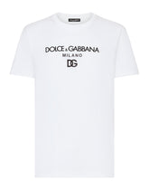 Cotton jersey sweatshirt with embroidery -  | Dolce &amp; Gabbana