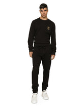 Cotton jersey sweatshirt with embroidery -  | Dolce &amp; Gabbana