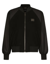 Nylon and wool jacket with branded tag -  | Dolce &amp; Gabbana