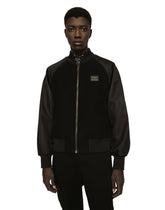 Nylon and wool jacket with branded tag -  | Dolce &amp; Gabbana