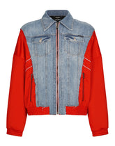 Washed denim and technical jersey jacket -  | Dolce & Gabbana