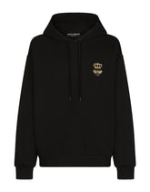 Cotton jersey hoodie with embroidery -  | Dolce &amp; Gabbana