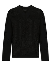Embroidered tulle and jersey sweatshirt -  | Dolce &amp; Gabbana