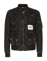 Garment-dyed cotton jacket with multiple pockets -  | Dolce &amp; Gabbana