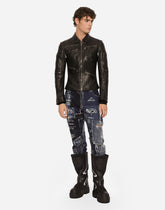 Washed leather jacket -  | Dolce &amp; Gabbana