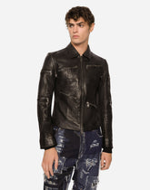Washed leather jacket -  | Dolce &amp; Gabbana