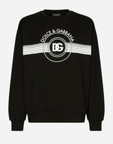 Jersey sweatshirt with DG logo print -  | Dolce &amp; Gabbana