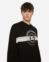 Jersey sweatshirt with DG logo print -  | Dolce &amp; Gabbana