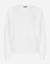 Jersey sweatshirt with DG logo tag -  | Dolce &amp; Gabbana