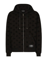 Zip-up hoodie with all-over DG print -  | Dolce &amp; Gabbana