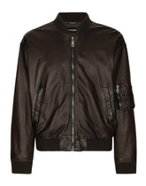 Padded leather jacket -  | Dolce &amp; Gabbana